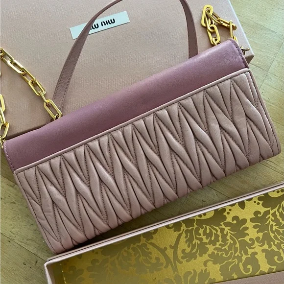 Miu Miu Mauve and Beige Clutch - Picture 3 of 3